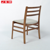 Modern Simple Cushion Seat Ash Timber Frame Wood Dining Chair