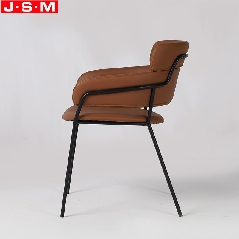 Simple Design Metal Legs Restaurant Room Furniture Foam And Fabric Comfortable Dining Chair