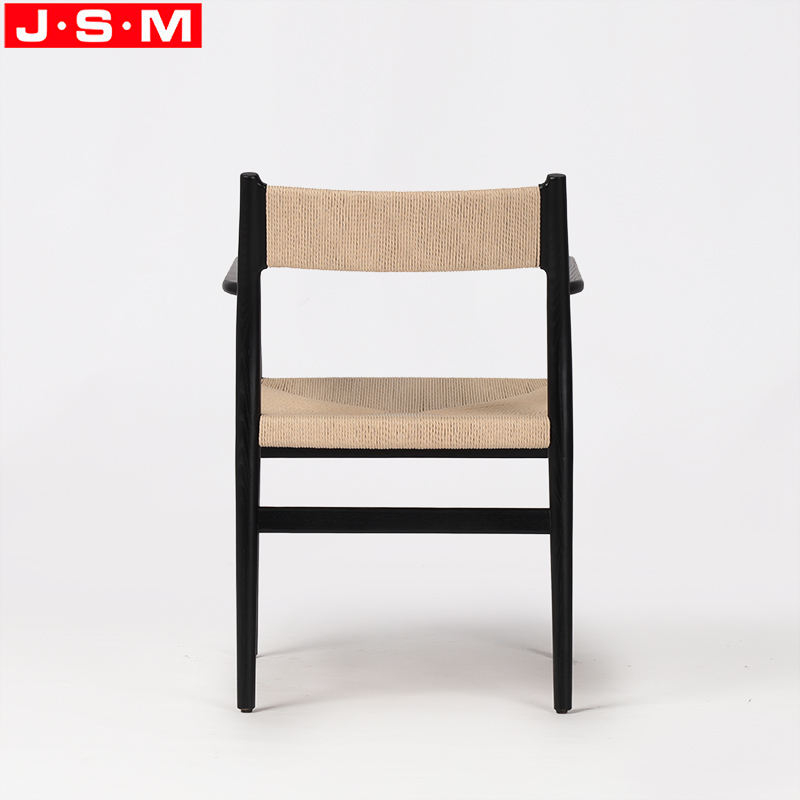 Simple Modern Paper String Woven Wood Dining Room Furniture Chair