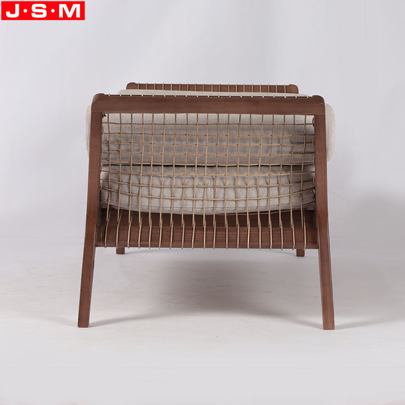 Comfortable Living Room Furniture Plastic Rope Woven Meditation Bench