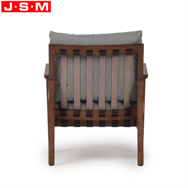 Artificial Leather Woven Base Simple Nordic Living Room Armchair