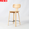 Excellent Quality Cafe Restaurant Milk Tea Shop Barstool Ash Timber Wooden Bar Stool Chair