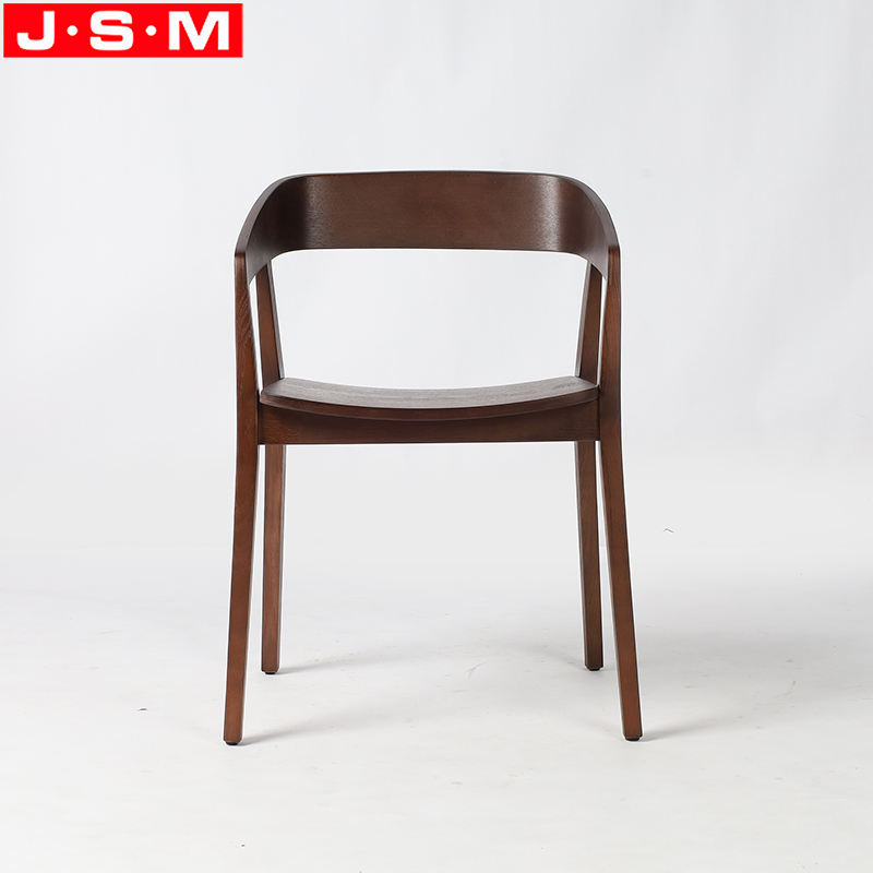 Chinese Style Veneer Seat Solid Wooden Table Chair Restaurant Dining Chair