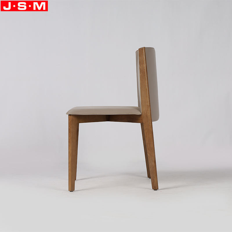 Nordic Modern Foam And Fabric Cushion Wood Dining Chair Single Wooden Dining Chair