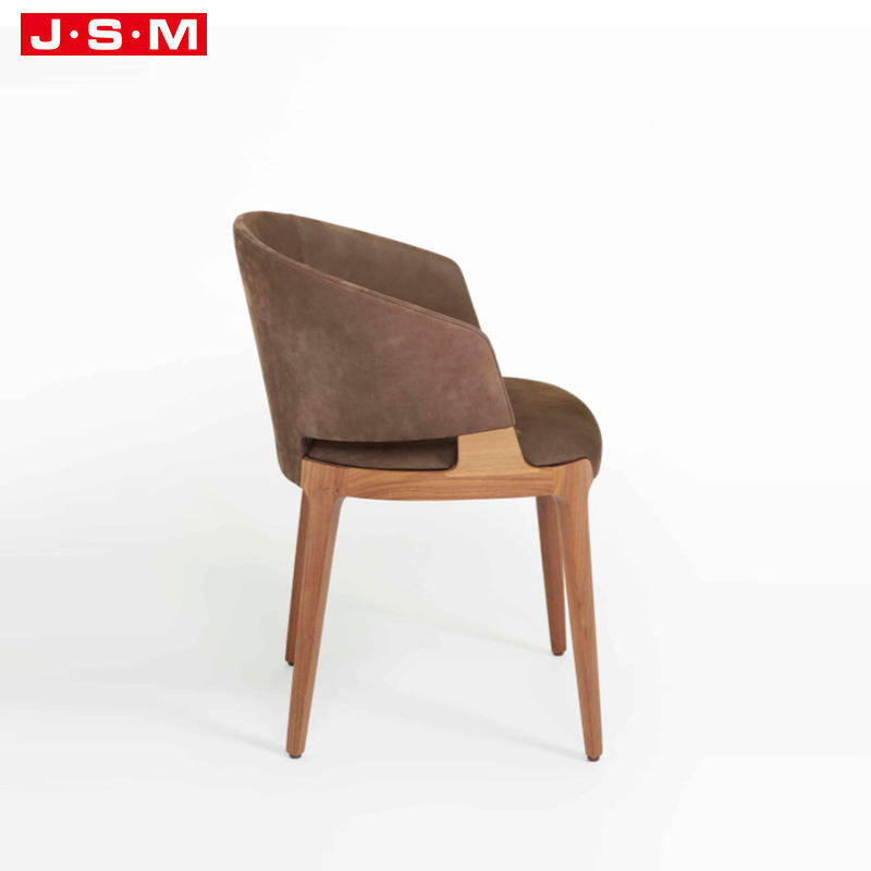 Modern Nordic Room Luxury Upholstered Outdoor Wood Wide Minimalism Dining Chairs