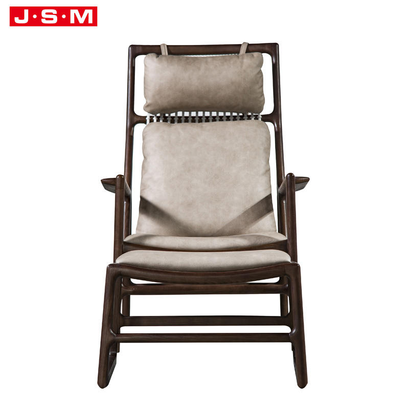 Luxury Modern Rustic Relax Fabric Solid Wood Royal Furniture Dining Armchair