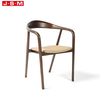 Luxury Nordic Design Outdoor Velvet Wooden Solid Modern Upholstered Kids Brown Fabric Table Elegant Cover Dining Room Chair