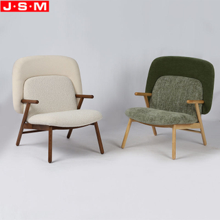 Relaxation Foam And Fabric Cushion Modern Livingroom Armchair With Wooden Frame