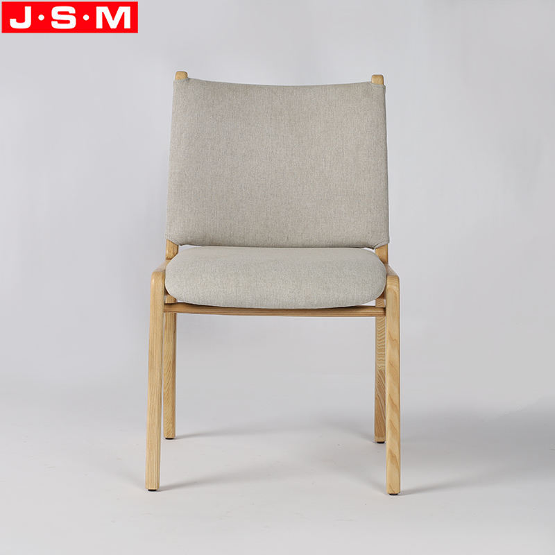 Ash Timber Modern Dining Chair Wood Restaurant Fabric Gray Dining Chair With Wood Legs
