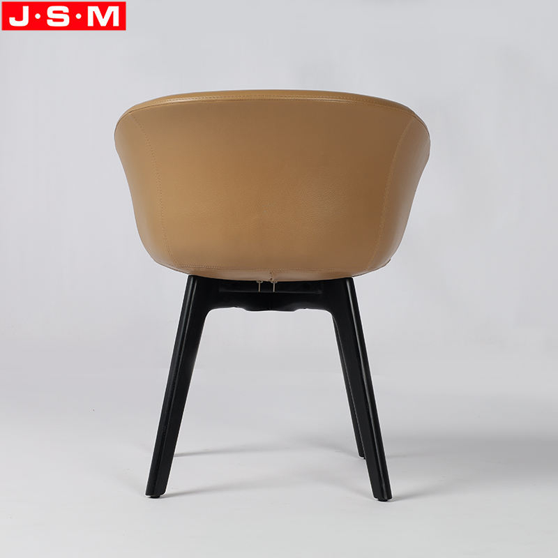 High Quality Living Room Wooden Legs Soft Cushion Chairs Fabric Dining Chairs