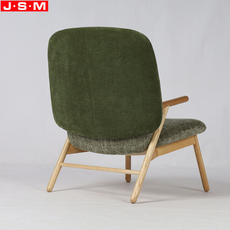 Relaxation Foam And Fabric Cushion Modern Livingroom Armchair With Wooden Frame