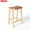 New House Nordic Dining Luxury Wood Classical Fabric Pu Leather Bar Chair