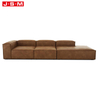 China Supply Green Modern Furniture Restaurant Wooden Sofa Living Room Leather Sofa