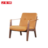 Living Room Furniture Indoor Reclining Single Cushion Seat Wooden Armchair