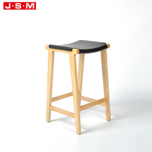 Nordic Modern Luxury Gold High Stool Wooden Chair Sets Leather Bar Chair