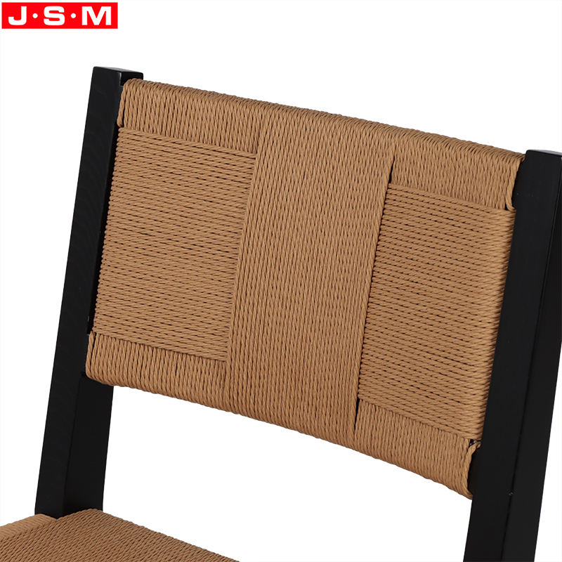 Paper String Woven Dining Chairs Home Hotel Furniture Restaurant Solid Wood Frame Dining Chairs Wooden Chairs