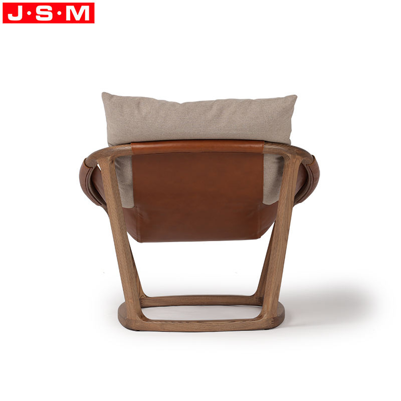 Balcony Furniture Single Seat Ottoman American Ash Fram Fabric Or Pu Upholstery Stool Ottoman