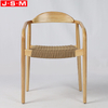 Cotton Rope Seat Dining Chair Home Furniture Restaurant Wooden Timber Frame Dining Chair