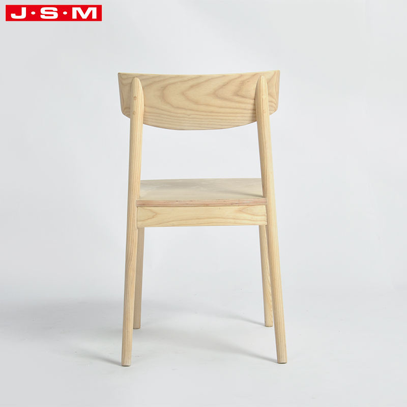 Simple Italian Cream Coloured Ash Wood Design Wood Teak Outdoor Farmhouse Kitchen Dining Chairs
