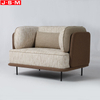 Nordic Bedroom One Seat Sofa Living Room Furniture Fabric Sofa With Metal Frame