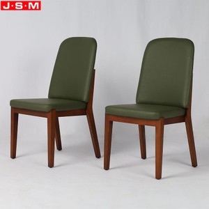 Hotel Restaurant Furniture Home Using Green Cushion Dining Room Wood Upholstery Dining Chairs