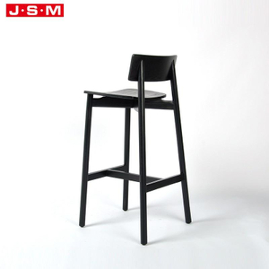 Modern Furniture Black High Back Wood High Chair Bar Stool