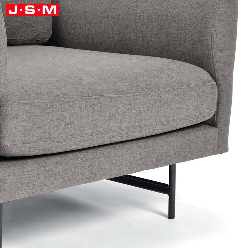 Luxury Modern Italian Leather L Shape Lounge Lumber Recliner Living Room Metal Base Sofa Set