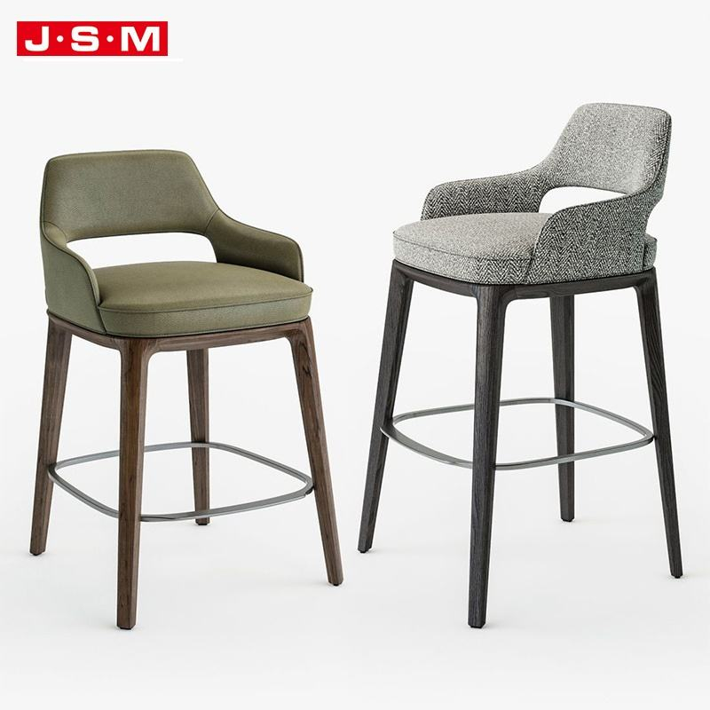 Luxury Vintage Bar Funiture Wood Base Office High Hawaiian Style Bar Stools