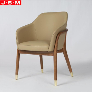 Modern Leather Dining Room Restaurant Furniture Hotel Wooden Dinning Chairs