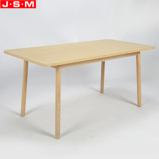Modern Dining Table Room Square Veneer Table Top Wood Dinning Table