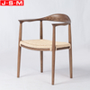 Paper Rope Seat Wood Dining Chair For Waiting Dining Room Restaurant