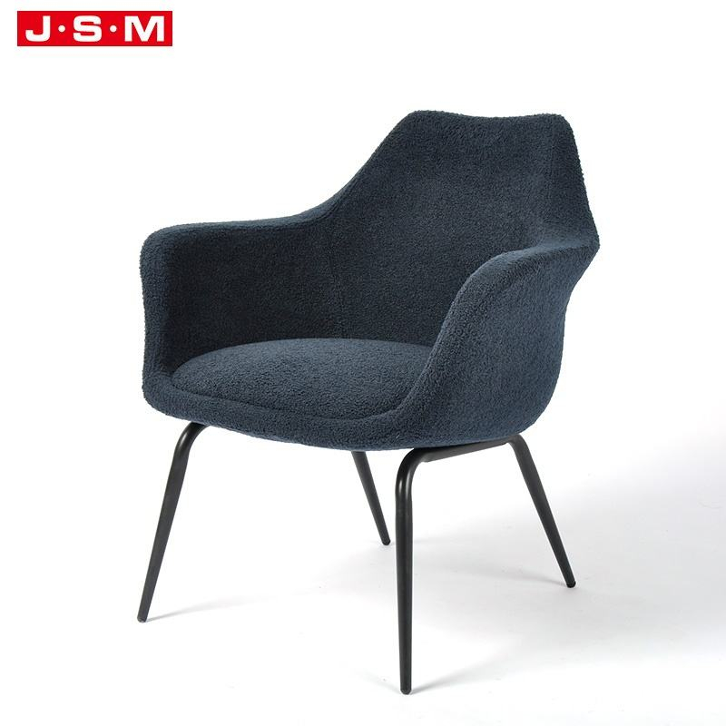 New Design Retro Cafe Wood Work Lounge Dark Blue Demure Coffee Armchair