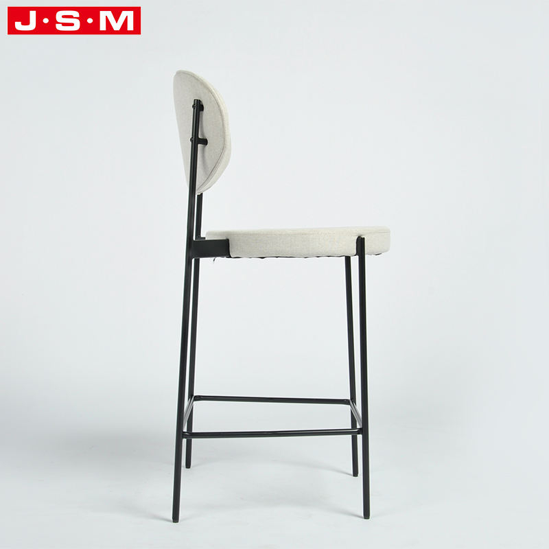 Nordic Home Wood Grey Wooden PU Metal Base Bar Furniture Sports Restaurant Stool Bar Chair