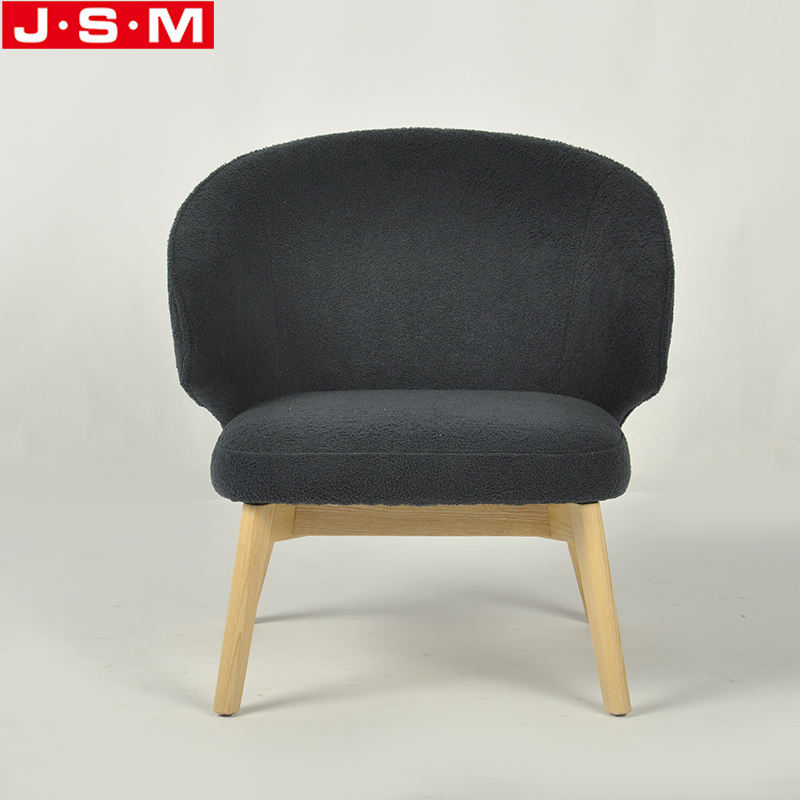 Nordic Office Building Upholstered Modern Fabric Single Sofa Foam And fabric Chair