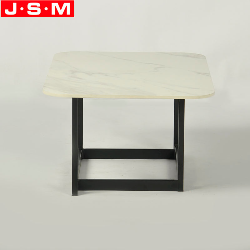High End Artificial Stone Top Table Metal Frame Furniture Dining Room Tea Table