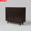 Custom Rustic Style Veneer Ash Timber Frame Wooden Brown Living Room Cabinet