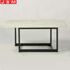 Contemporary Style Tables Artificial Stone Top Metal Frame Rectangle Tea Table