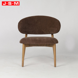 Nordic Modern Fabric Durable Modern Leisure Accent Chair with High-Density Sponge Cushion and Wood Legs