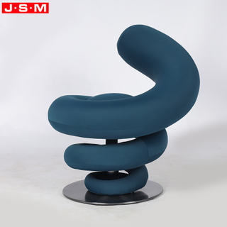 Armchair Pool Float Barrel Armchair Reclining Garden Armchair Molded Foam with Fabric Metal Base
