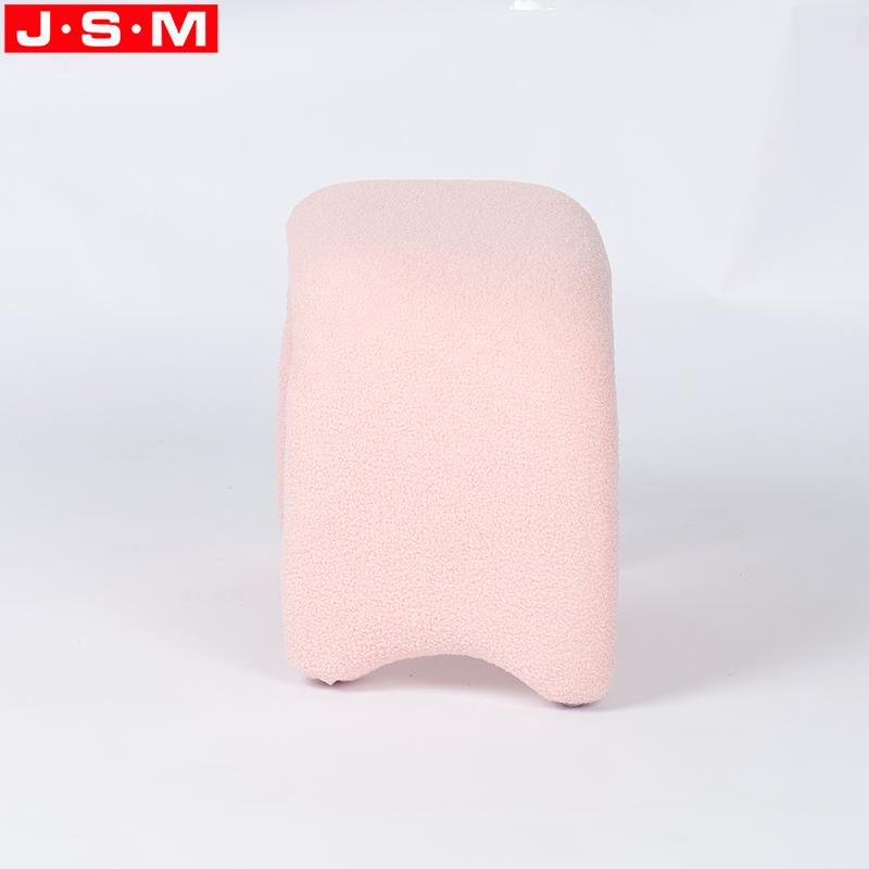 Plastic Stool Fabric Upholstery Footstool Round Stool Ottoman Wooden Frame with Fabric Or PU Upholstery