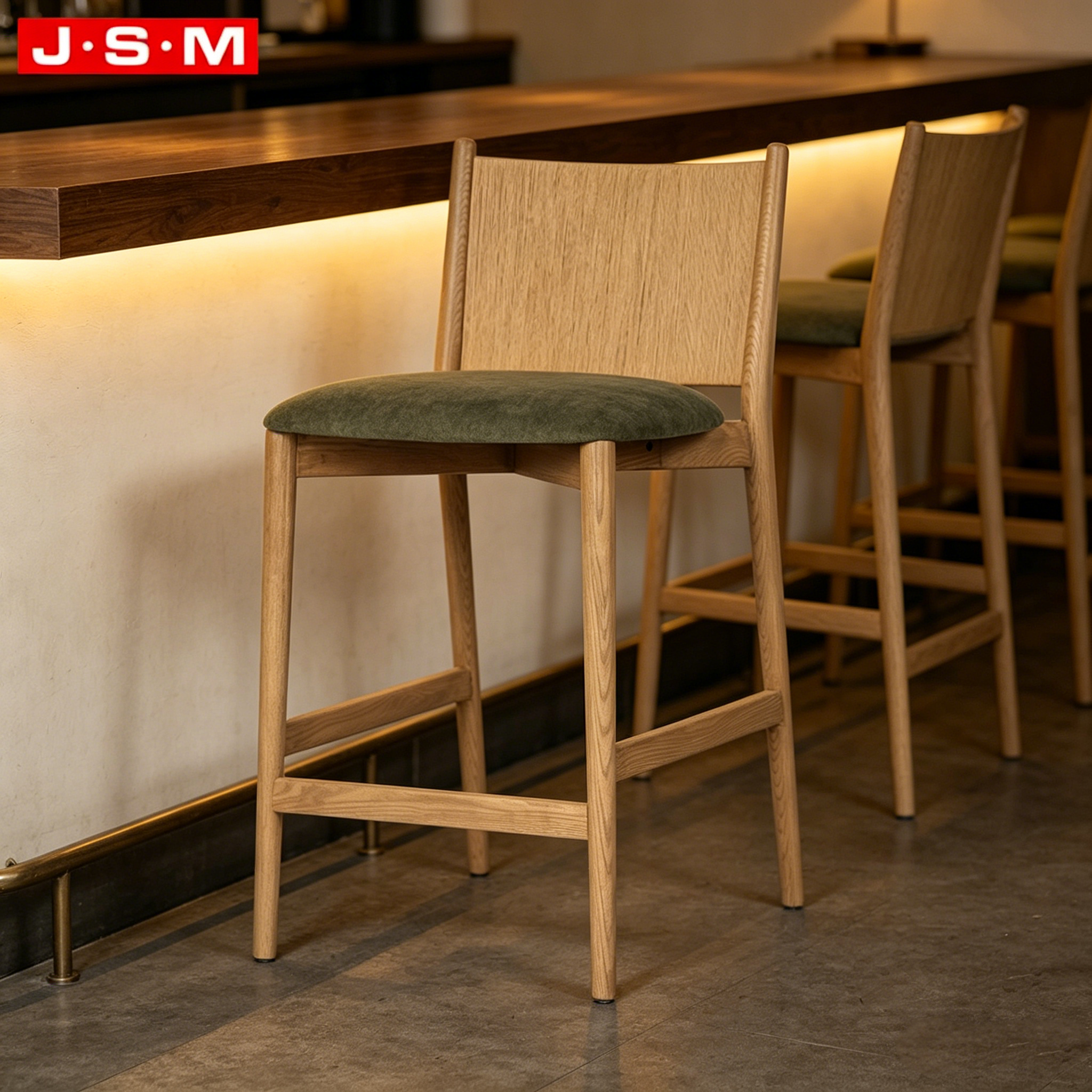 Sillas Para bar Wooden Kitchen Stool Seat 66 cm High Stool Nordic Comfortable bar Chairs for Kitchen
