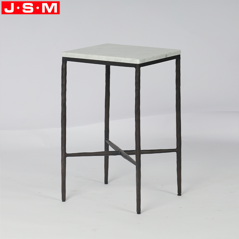 Premium Stone and Metal Construction Coffee Table Contemporary Living Room Marble Side Table for Home