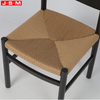 Sillas Comedor Paper Rope Seat Restaurant Wooden Chairs Stackable Nordic Solid Wood Dining Chair