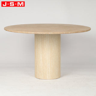 Modern Luxury Stone Top And Base Round Dining Table with Eco-Friendly Handmade Design And 6 Seats for Hotel Or Living Room