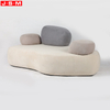 Living Room Armless Modular Sofa Furniture Modern White molded foam with fabric