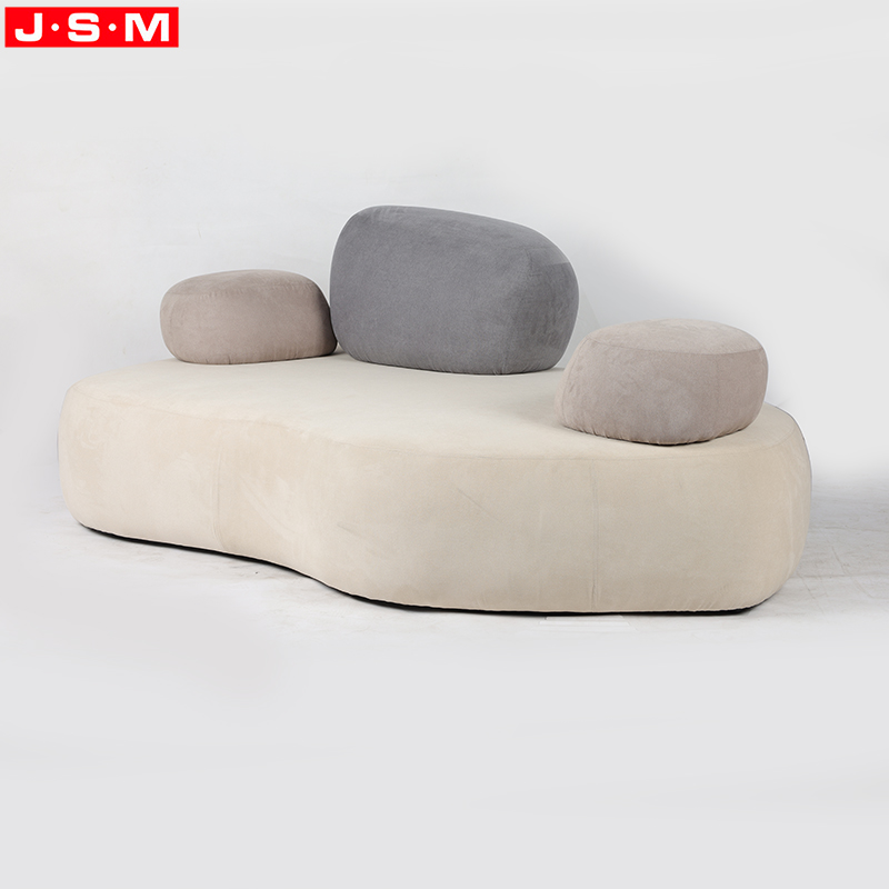 Living Room Armless Modular Sofa Furniture Modern White molded foam with fabric