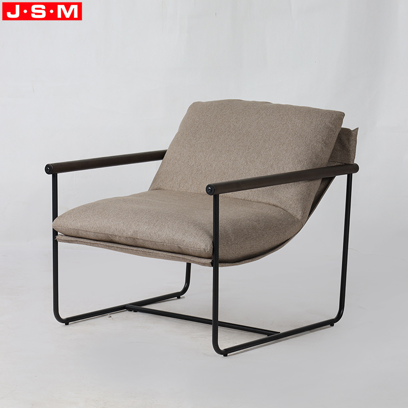 Leather Armchair Room Seating Chairs Set Sofa Single Armchair Cushion Metal Frame