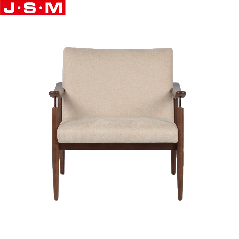 American ash frame Single Sitting Room Arm Chair fabric or PU upholstery Living Room Armchair