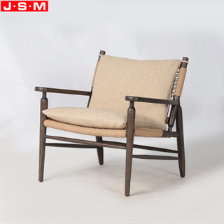 Wabi-Sabi Wood Chair Upholstered Accent American ash frame For Living Room Leisure Chair