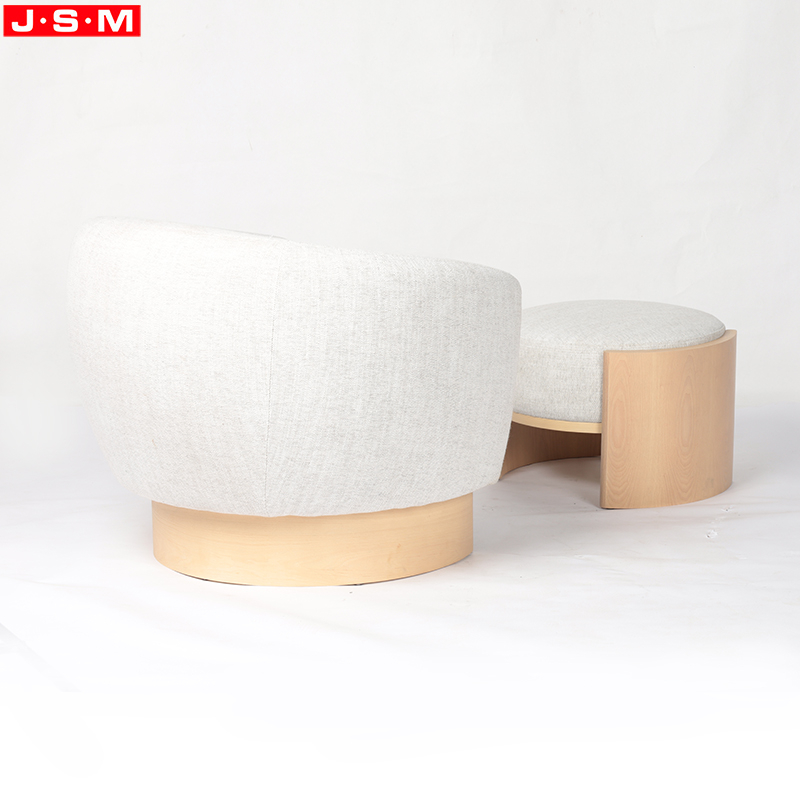 Modern Furniture Pink Cushion Seat Reclining Wooden Cushion Seat